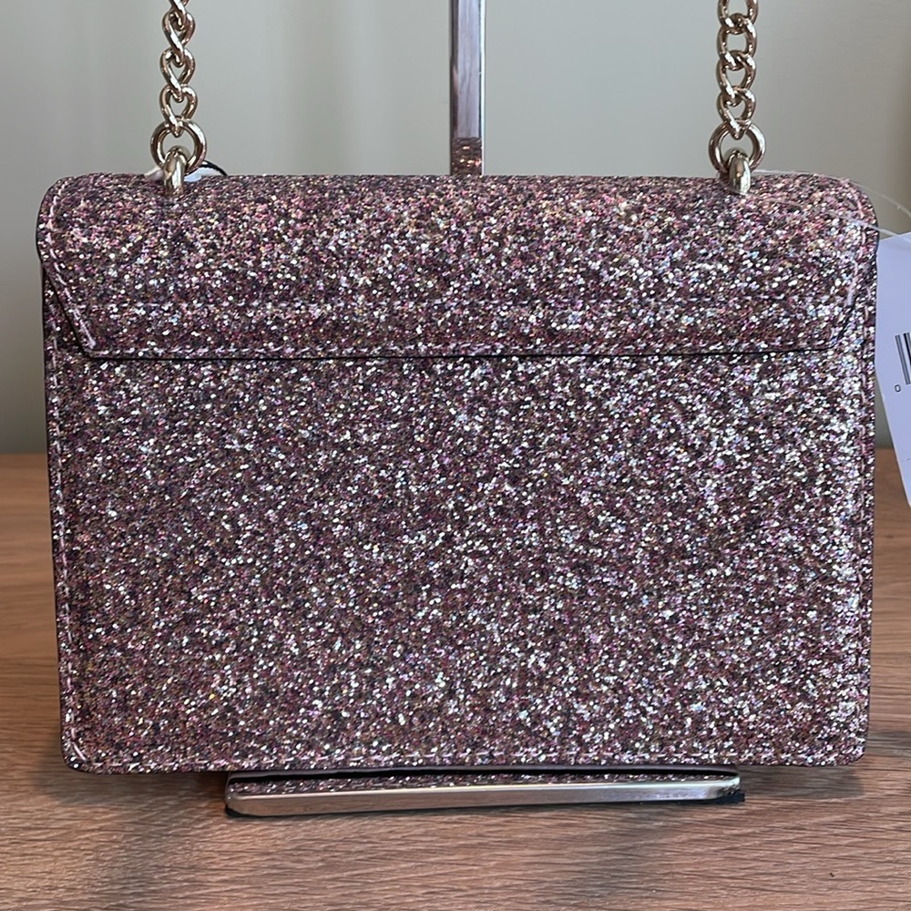 KATE SPADE SUNSET LANE CROSSBODY BAG Rosegold Glitter New with Tags Gift Idea - Picture 4 of 16
